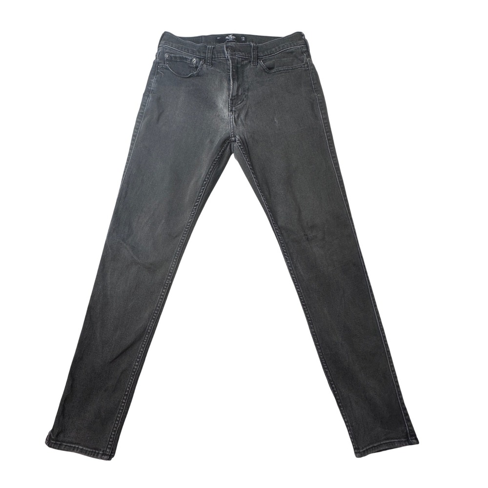 Hollister Jeans Mens 30x32 (30x28) Taper Charcoal Wash Advanced Stretch Denim